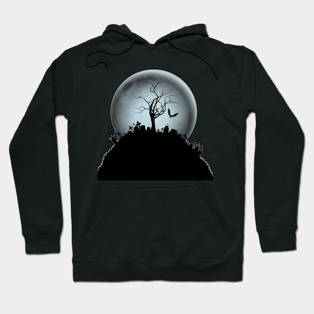 Moon Cemetery Hoodie by ProfessorJayTee